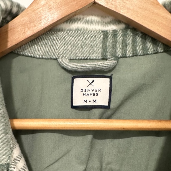 Denver Hayes | Women’s Green Plaid Long Sleeve Jacket Shacket Size Medium NWOT - Picture 6 of 6